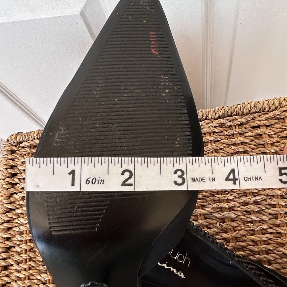 The Touch of Nina‎ Satin Rhinestone Black Heels Size 9M